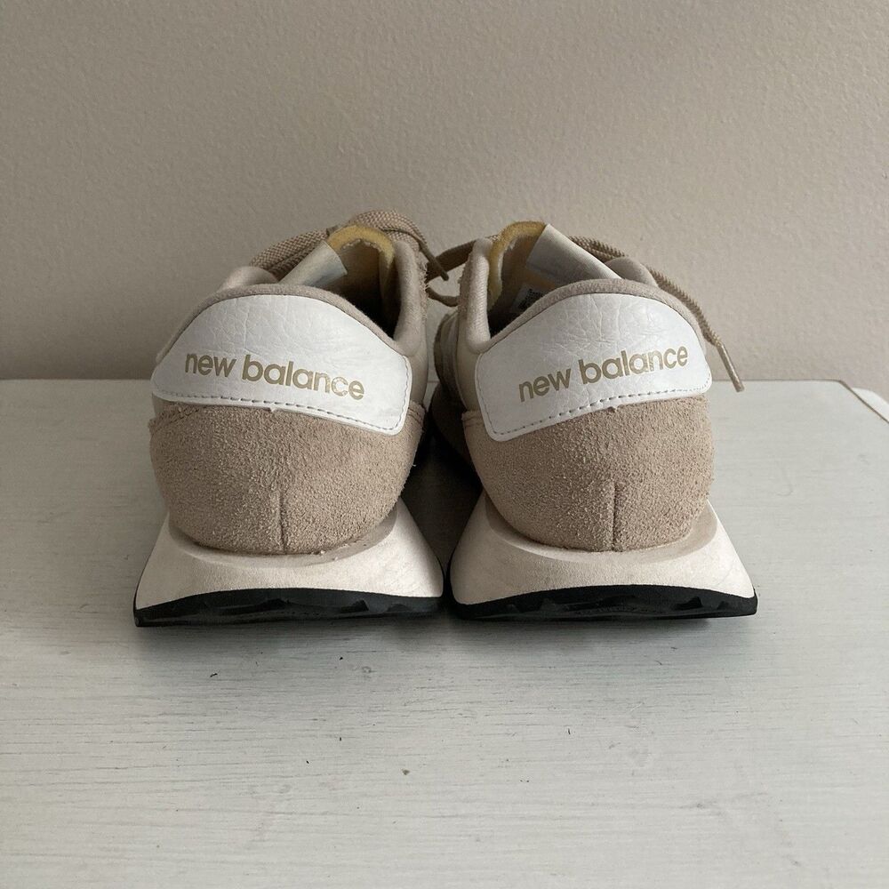 New Balance Beige and White Retro Athletic Sneakers - Picture 8 of 10
